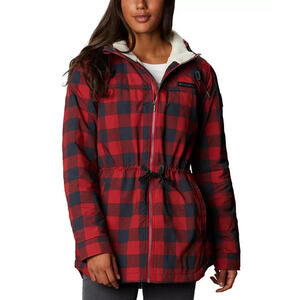 Columbia Women's Chatfield Hill Plaid Fleece-Lined Utility Jacket, Size - Small